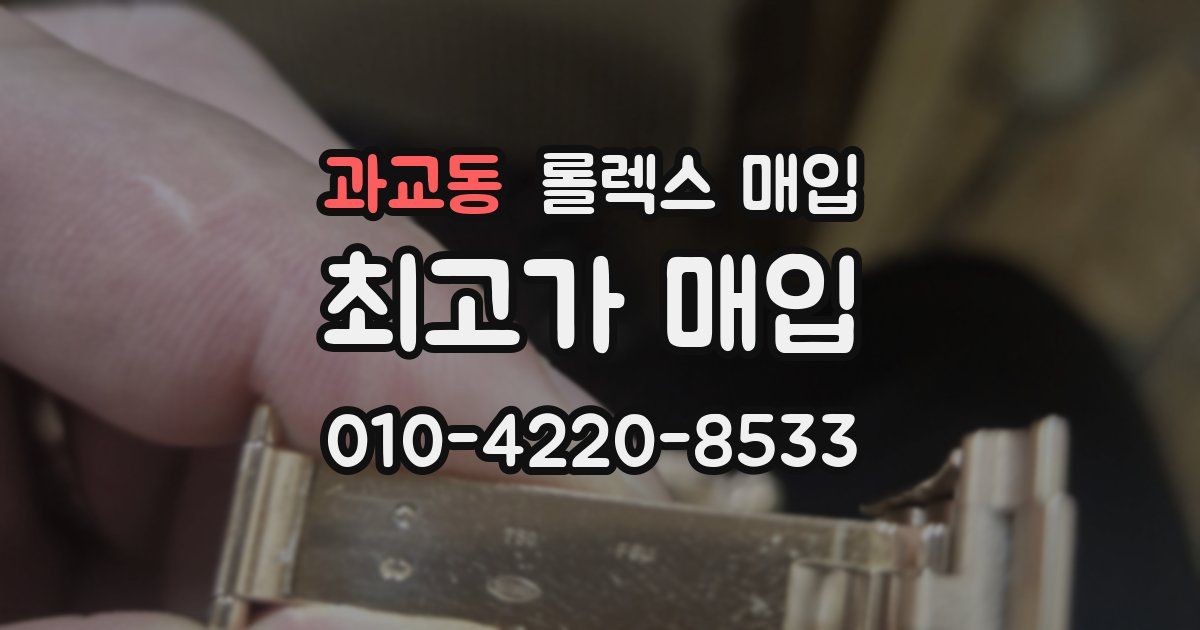 과교동 롤렉스 매입