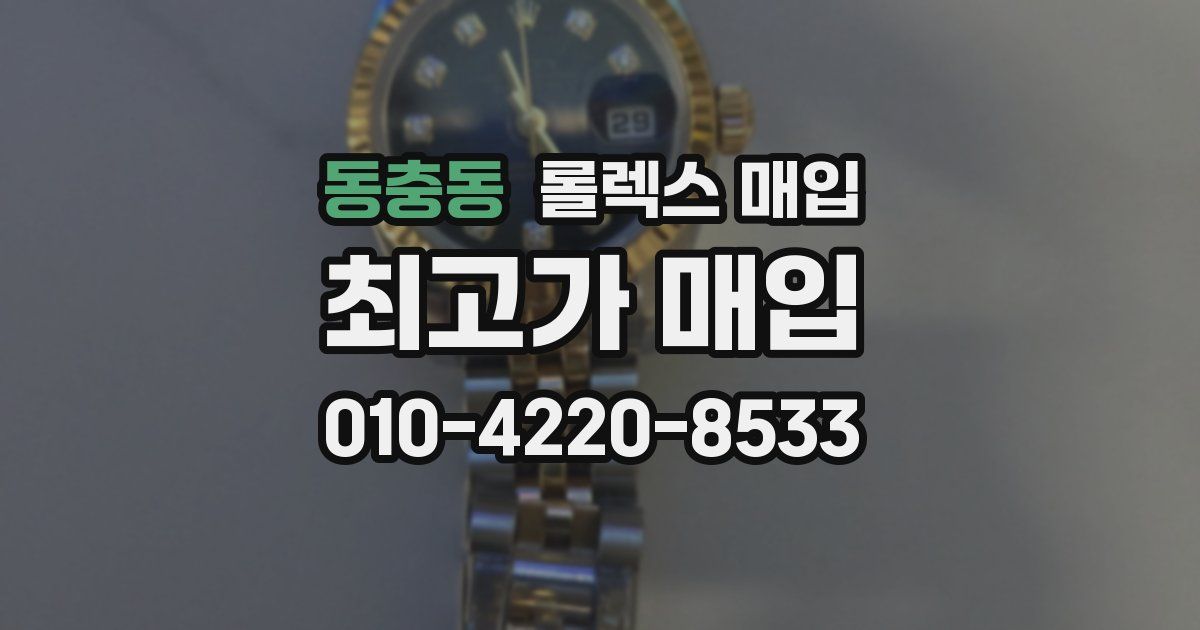 동충동 롤렉스 매입