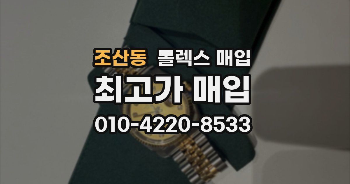 조산동 롤렉스 매입