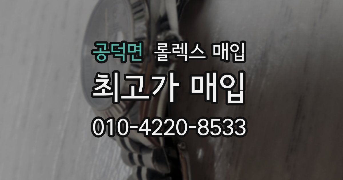 공덕면 롤렉스 매입