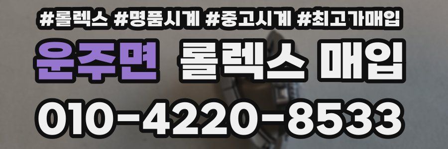 운주면 롤렉스 매입