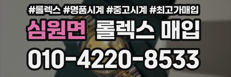 심원면 롤렉스 매입