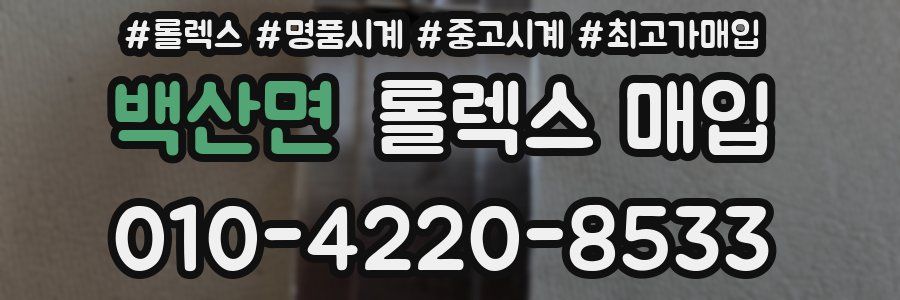 백산면 롤렉스 매입