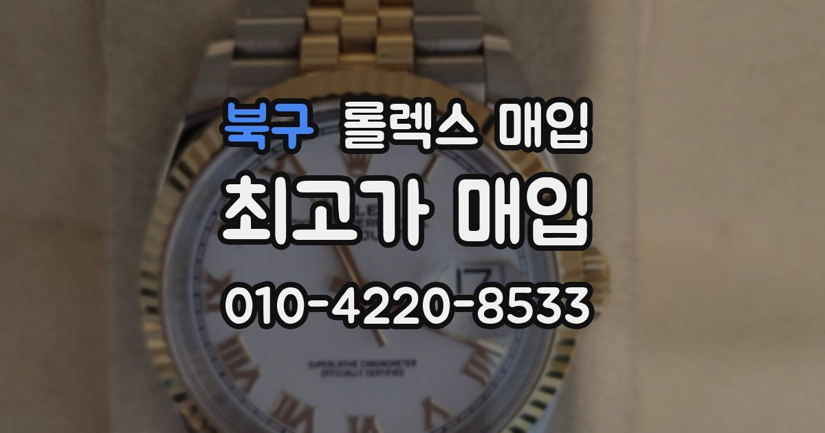 북구 롤렉스 매입