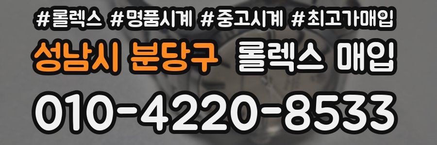 성남시 분당구 롤렉스 매입