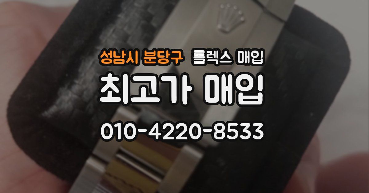 성남시 분당구 롤렉스 매입