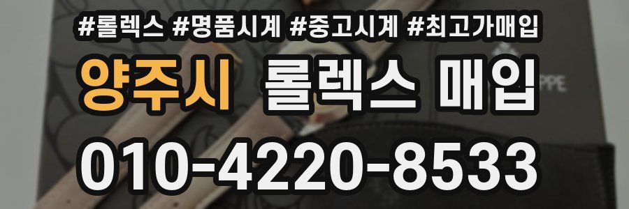 양주시 롤렉스 매입