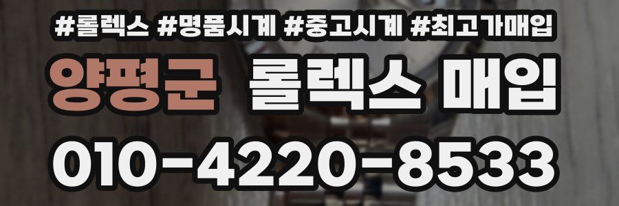 양평군 롤렉스 매입