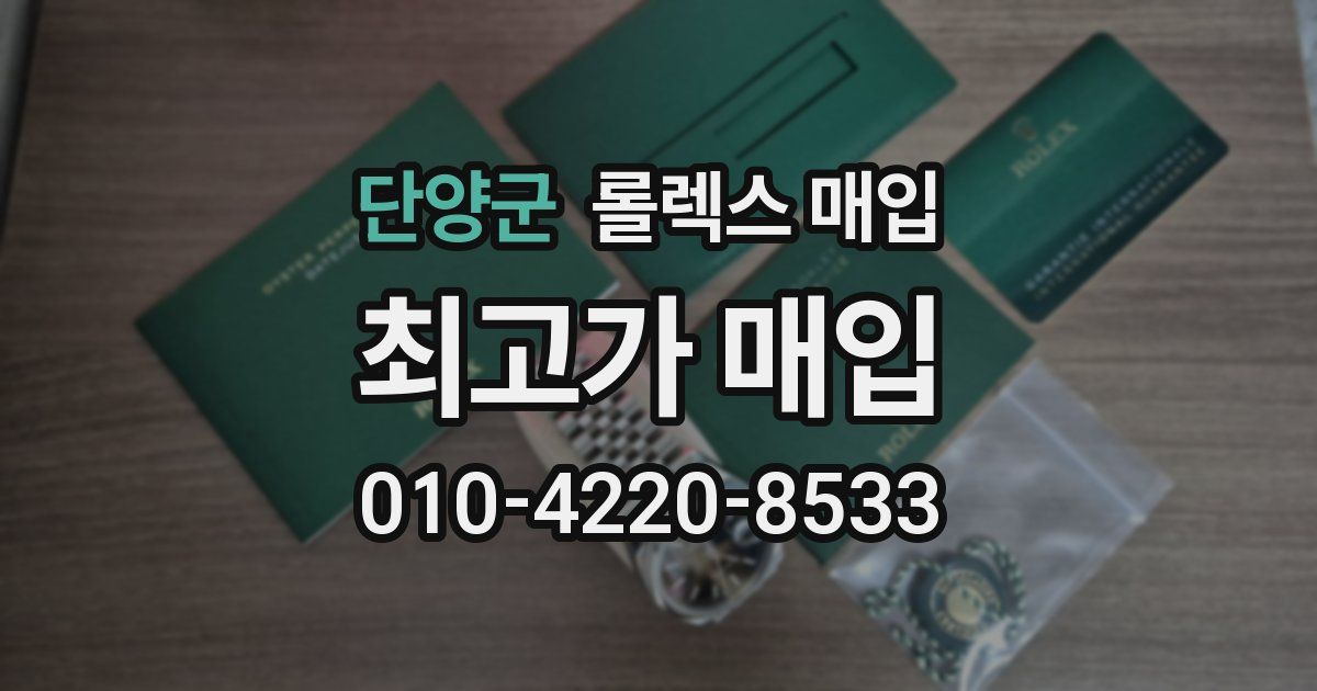 단양군 롤렉스 매입