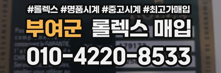 부여군 롤렉스 매입