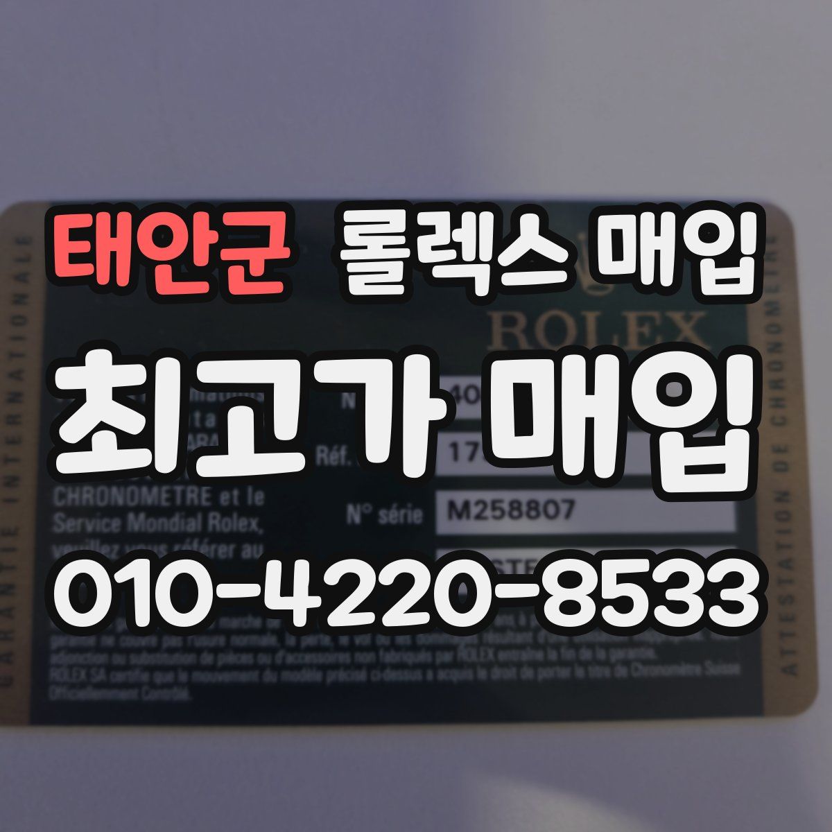 태안군 롤렉스 매입