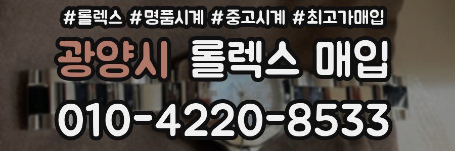 광양시 롤렉스 매입