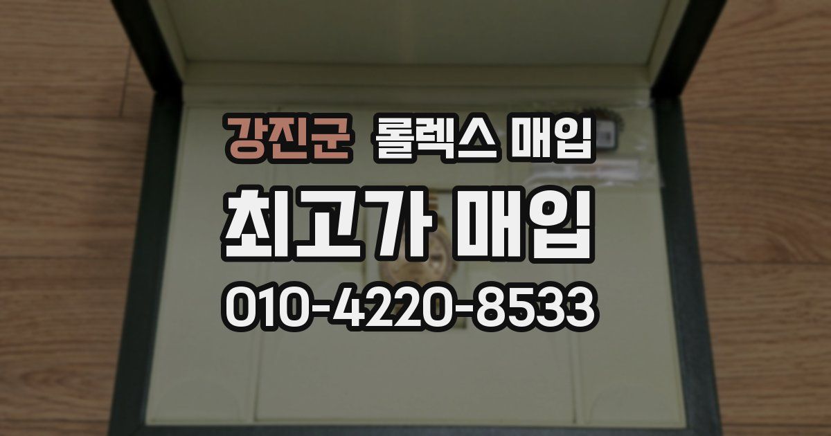 강진군 롤렉스 매입