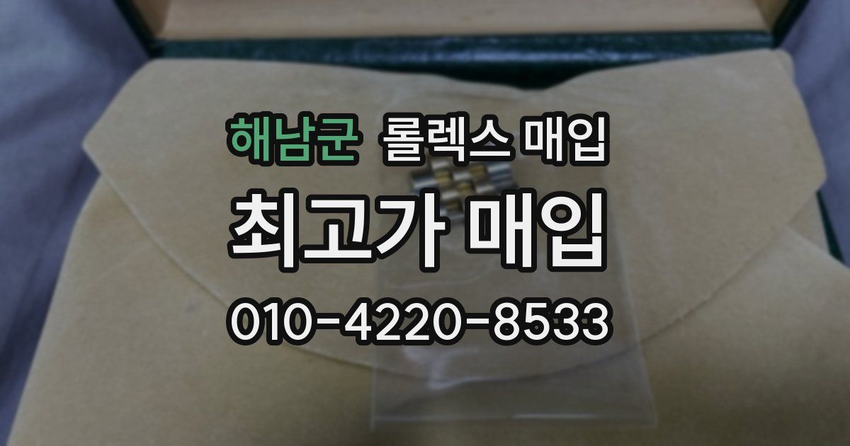 해남군 롤렉스 매입
