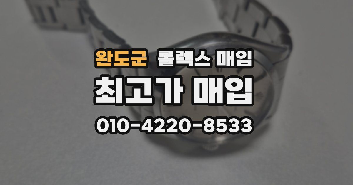 완도군 롤렉스 매입