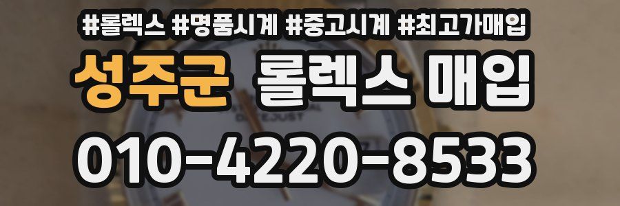 성주군 롤렉스 매입