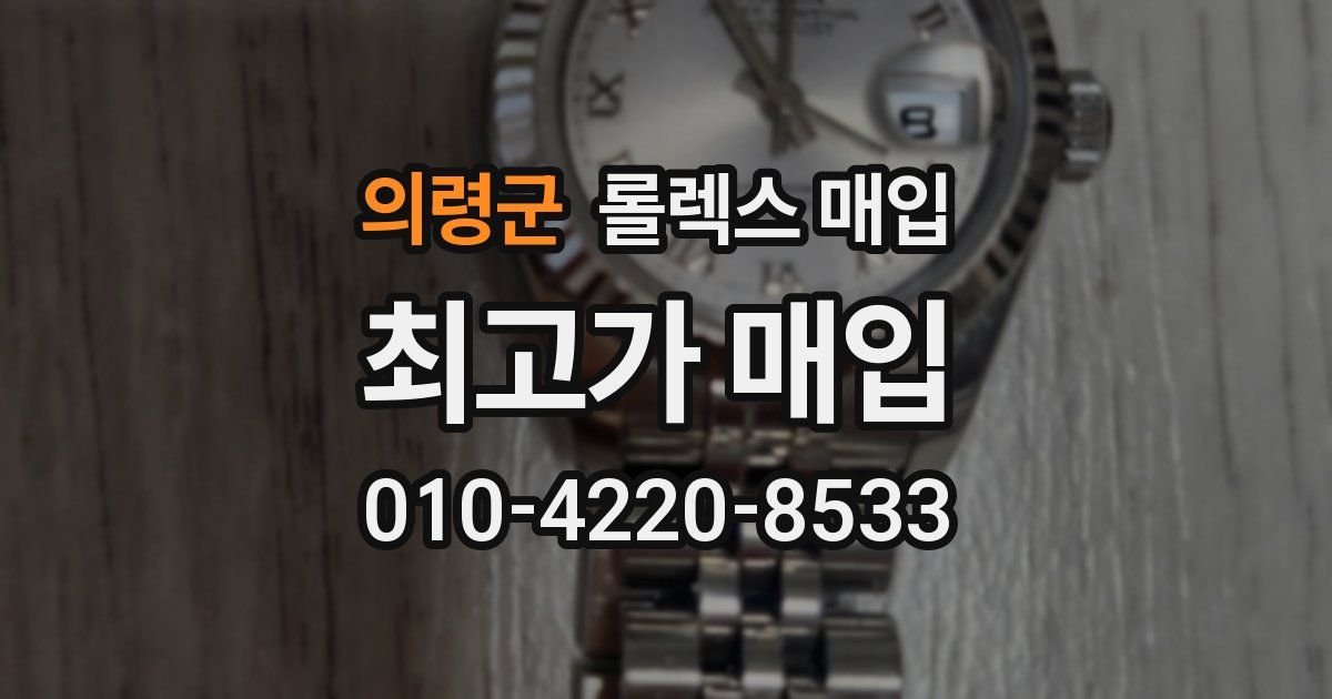 의령군 롤렉스 매입