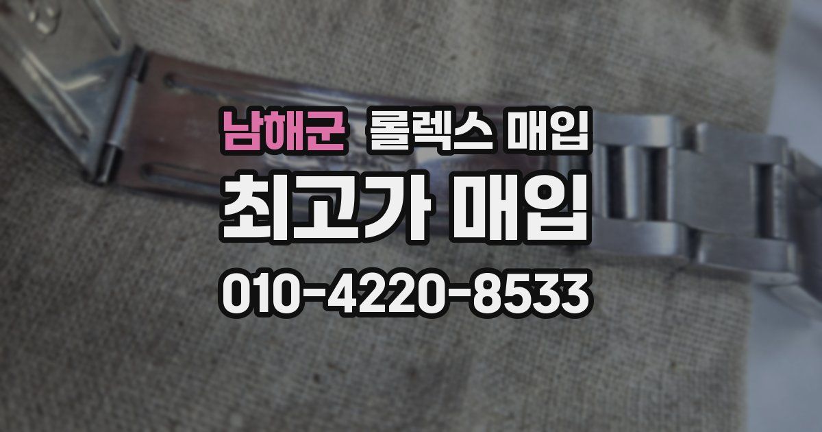 남해군 롤렉스 매입