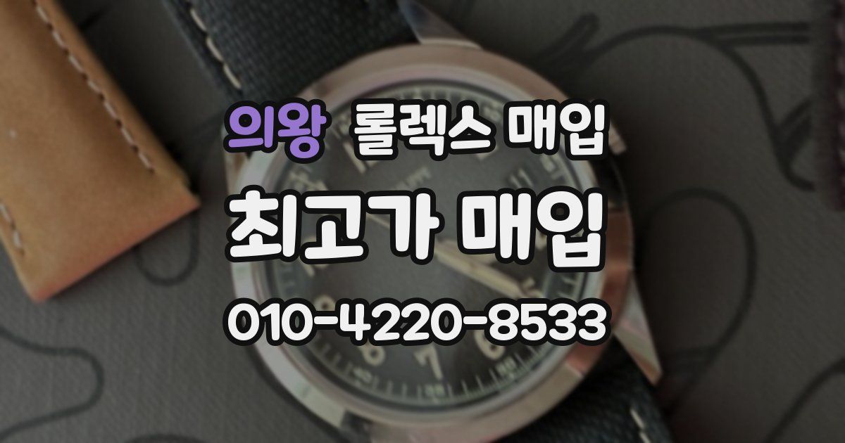 의왕 롤렉스 매입