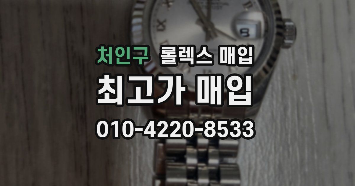 처인구 롤렉스 매입