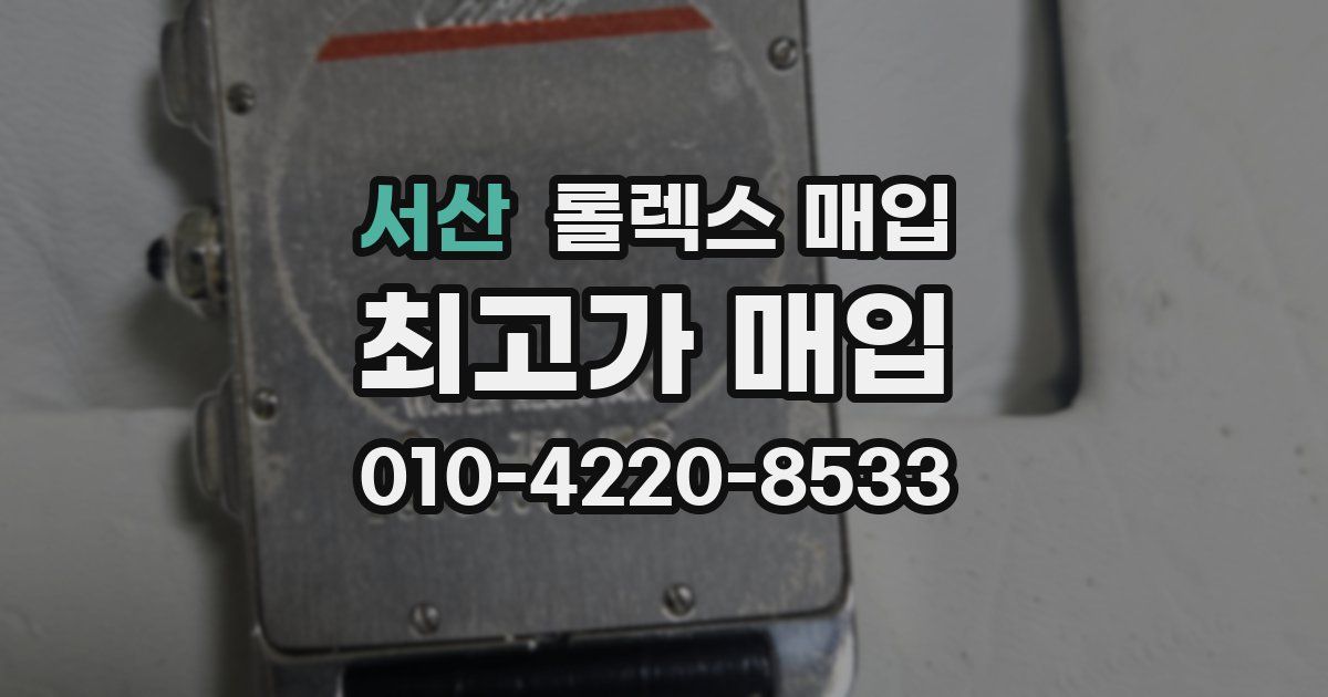 서산 롤렉스 매입