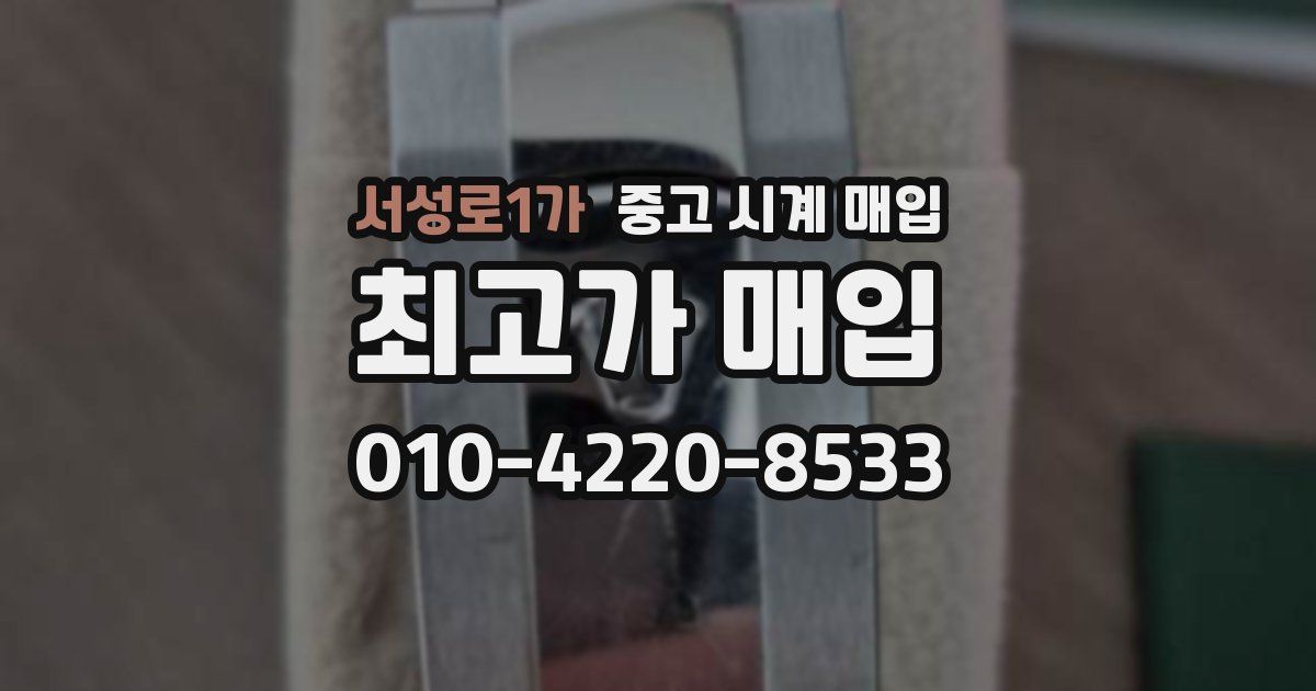 서성로1가 중고 시계 매입