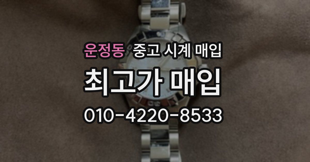 운정동 중고 시계 매입