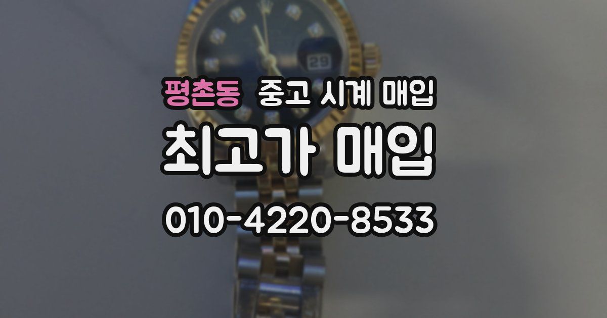 평촌동 중고 시계 매입