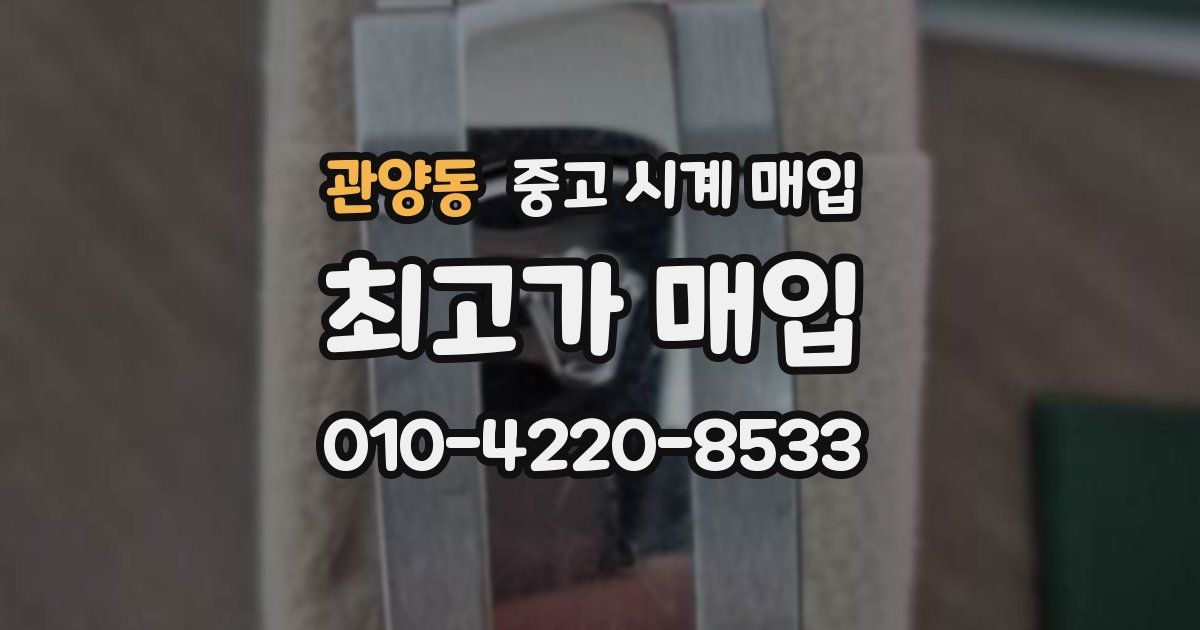 관양동 중고 시계 매입