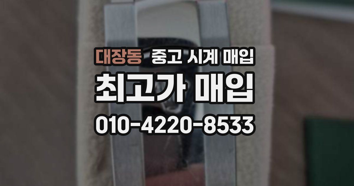 대장동 중고 시계 매입