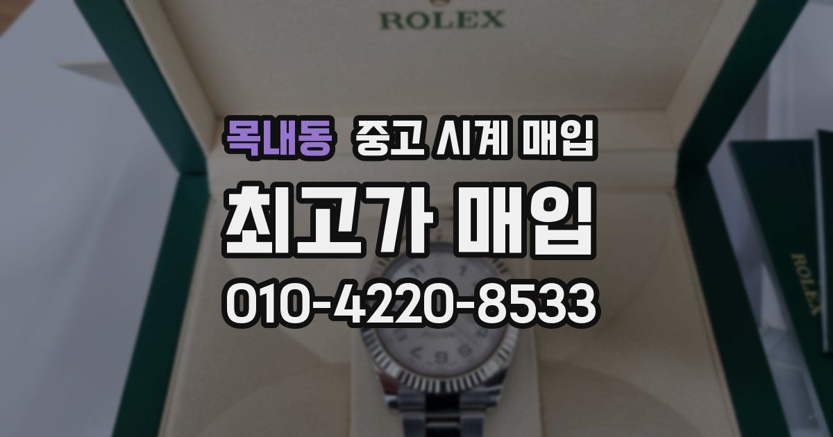 목내동 중고 시계 매입