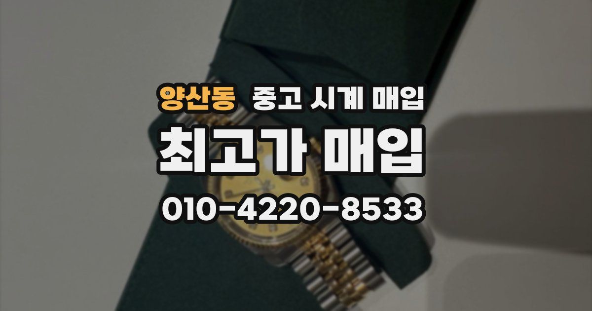 양산동 중고 시계 매입