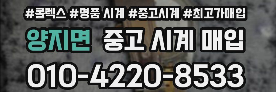 양지면 중고 시계 매입