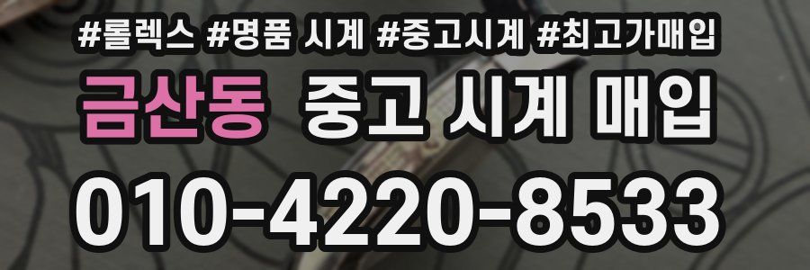 금산동 중고 시계 매입