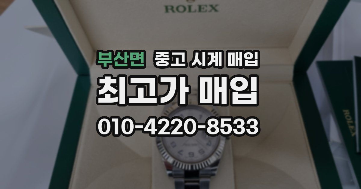 부산면 중고 시계 매입