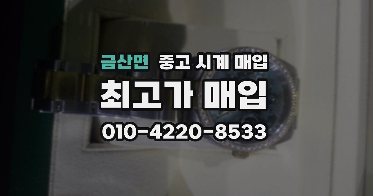 금산면 중고 시계 매입