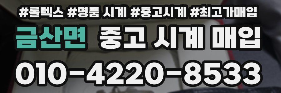 금산면 중고 시계 매입