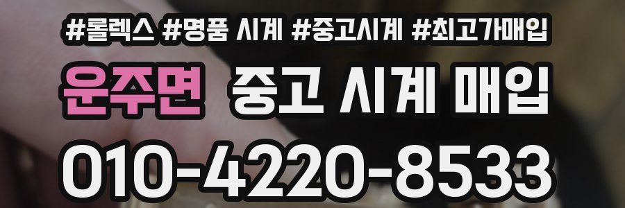 운주면 중고 시계 매입