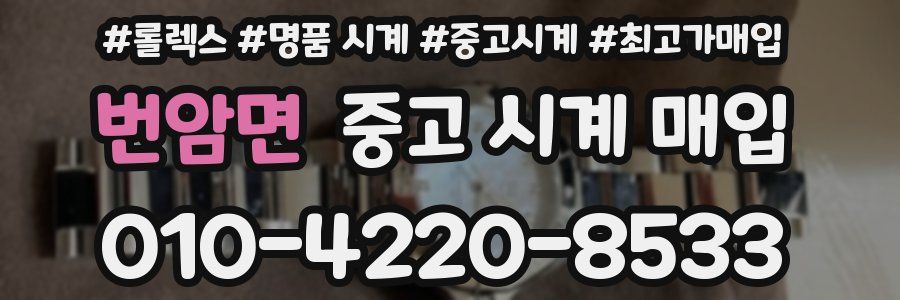 번암면 중고 시계 매입