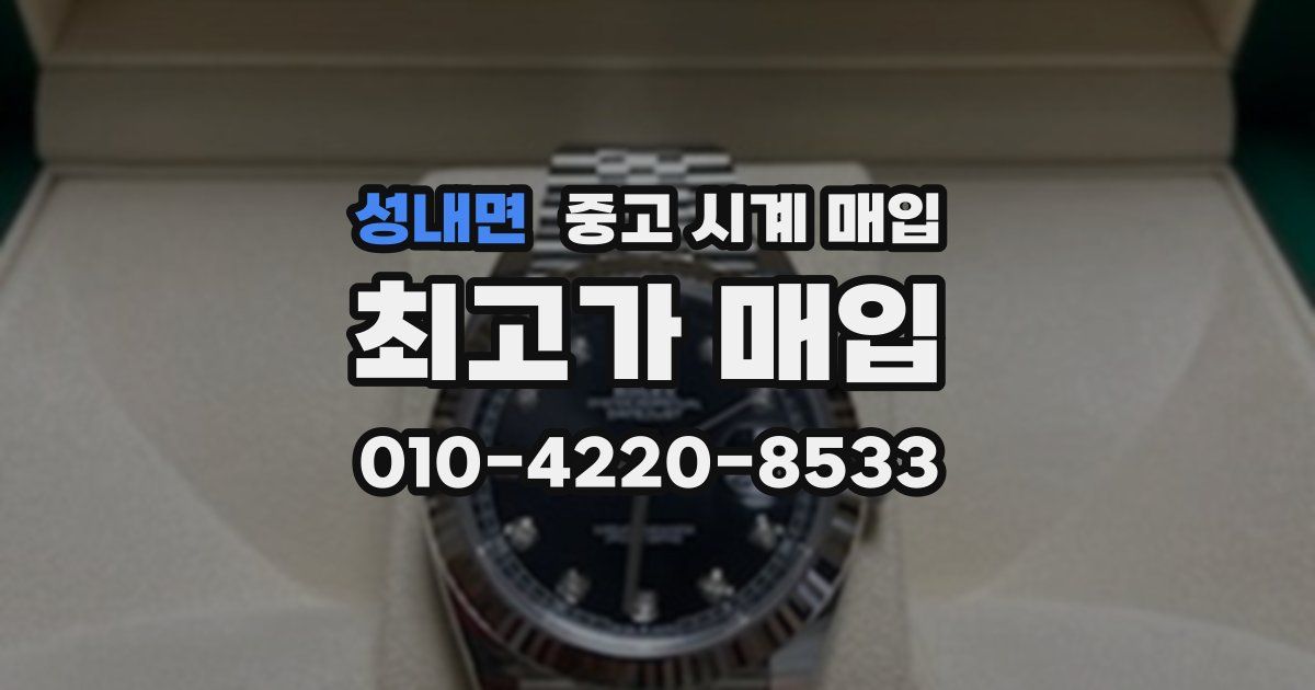 성내면 중고 시계 매입