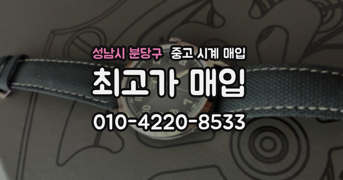 성남시 분당구 중고 시계 매입