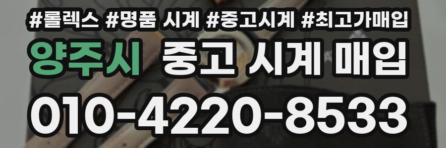 양주시 중고 시계 매입