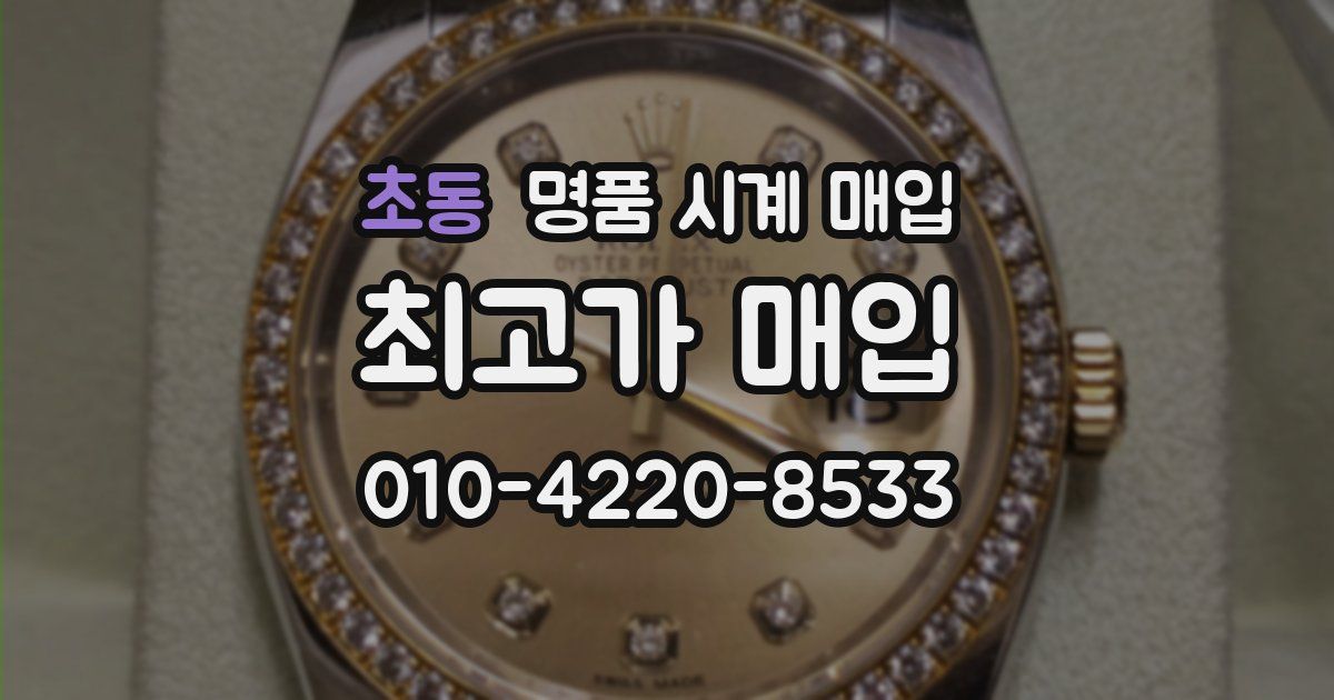 초동 명품 시계 매입