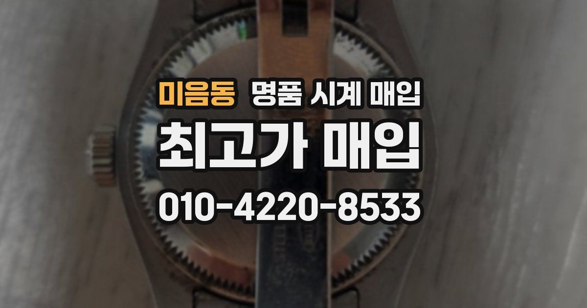 미음동 명품 시계 매입