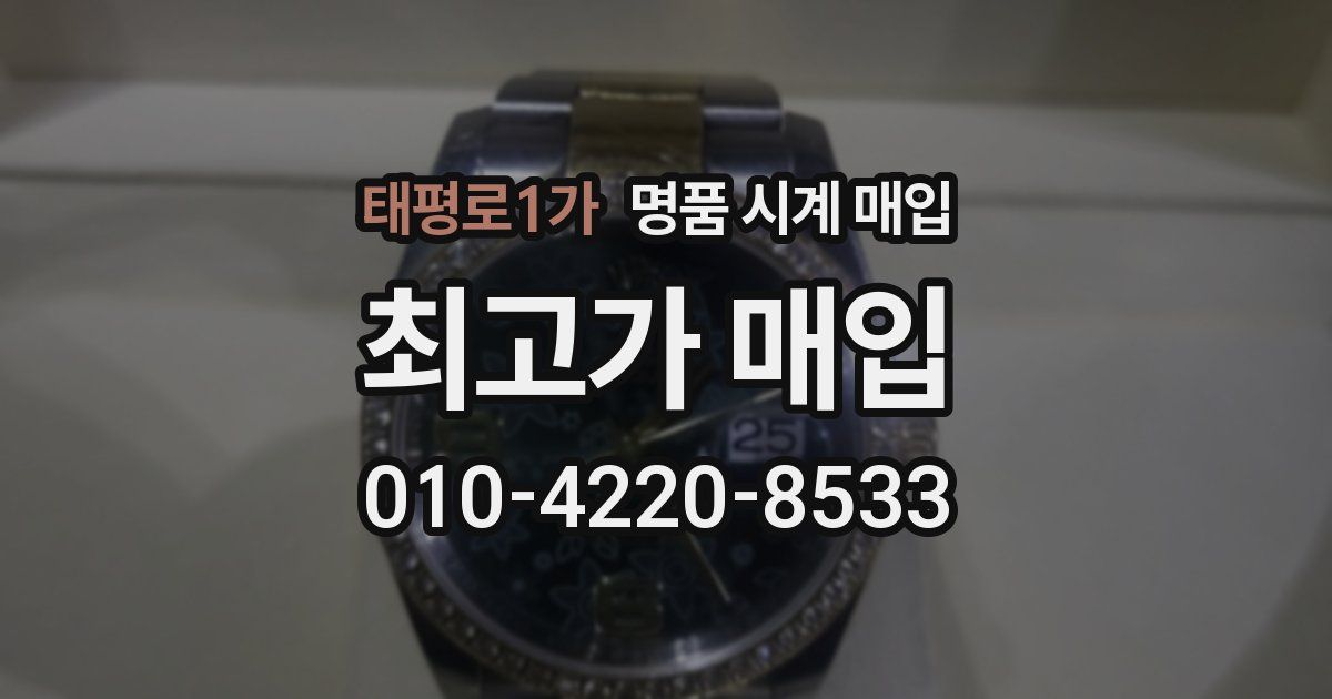 태평로1가 명품 시계 매입