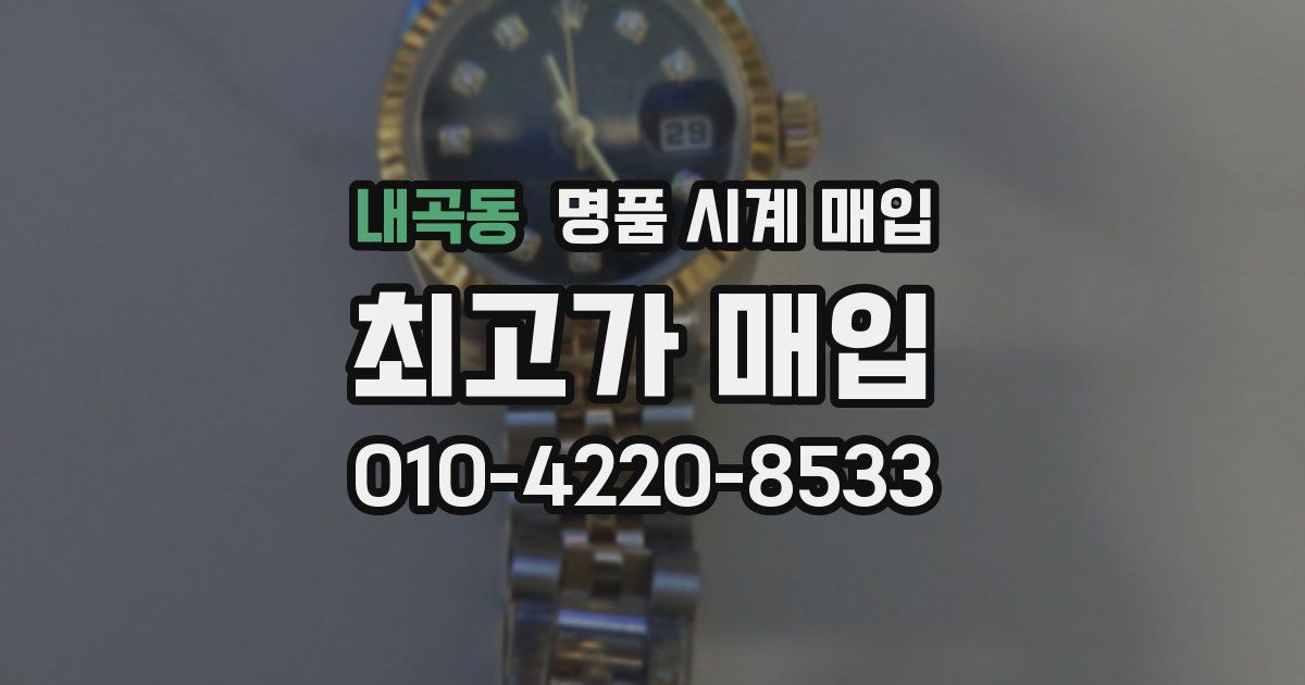 내곡동 명품 시계 매입