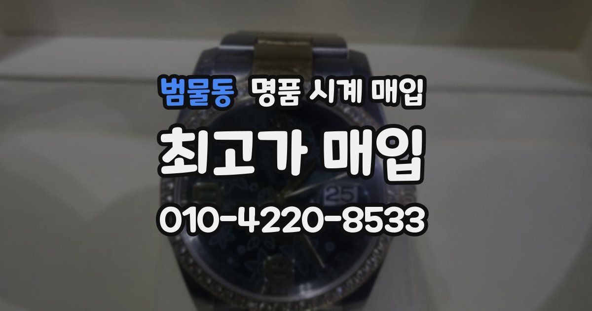범물동 명품 시계 매입