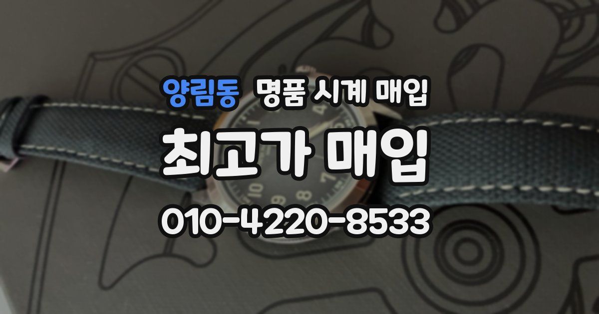 양림동 명품 시계 매입