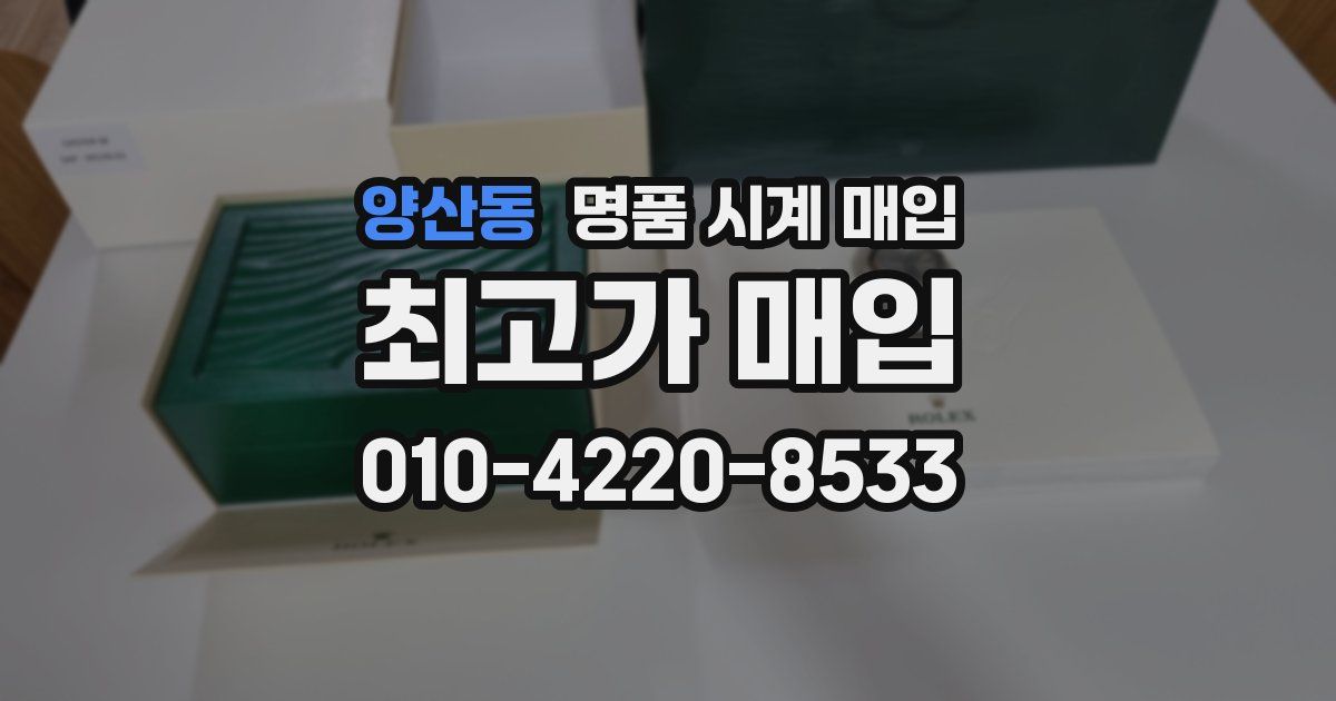 양산동 명품 시계 매입