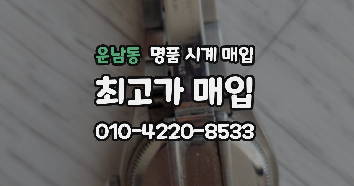 운남동 명품 시계 매입